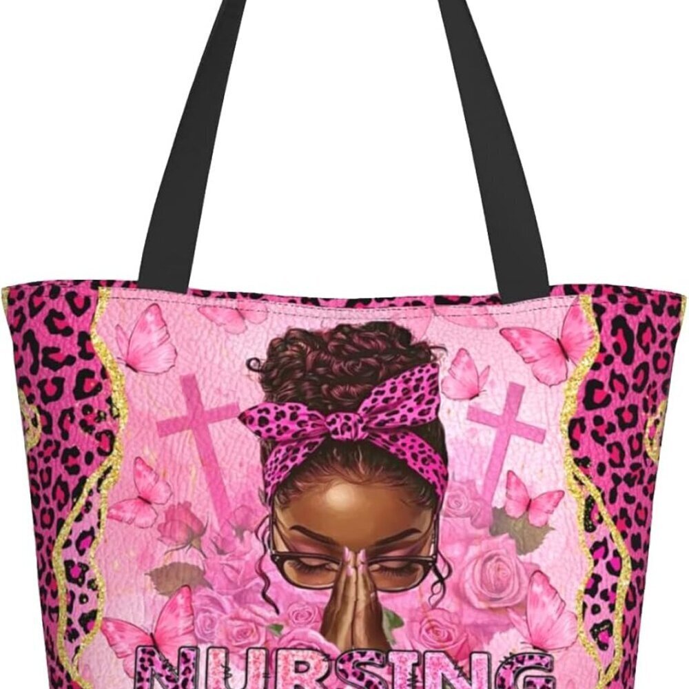 Nurse Tote Bag Waterproof Polyester Large Shoulder Organizer for Work Travel